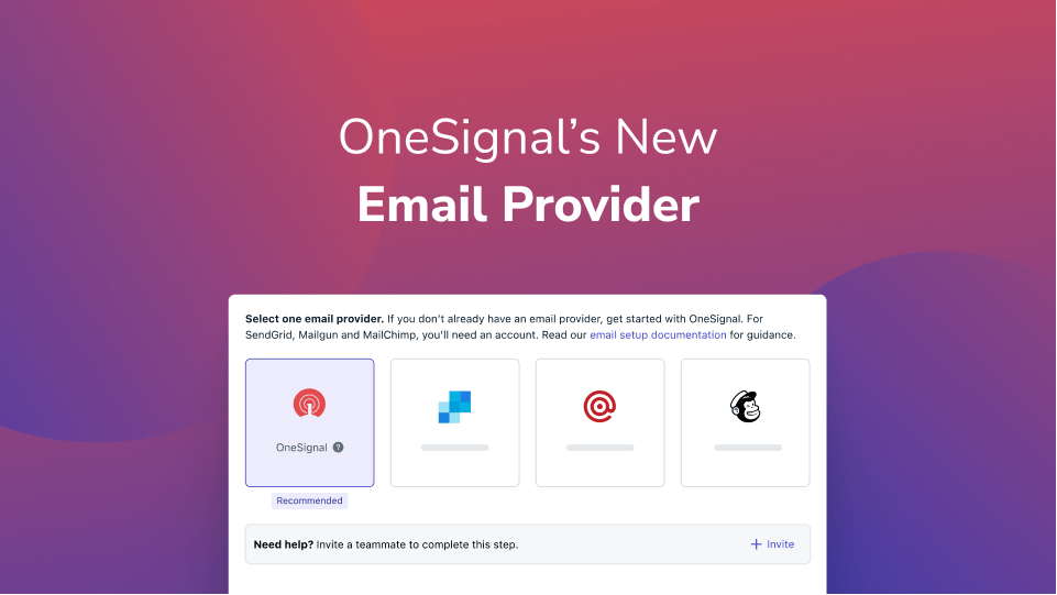 Start Sending Email with OneSignal